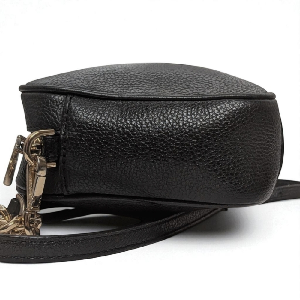 Michael Kors Ginny Crossbody Camera Bag in Black Pebbled Leather Jet Set Bag - Picture 4 of 16
